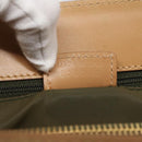 Christian Dior Trotter Canvas Hand Bag Khaki Gold Auth 123689-12