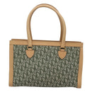 Christian Dior Trotter Canvas Hand Bag Khaki Gold Auth 123689-2