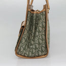 Christian Dior Trotter Canvas Hand Bag Khaki Gold Auth 123689-4