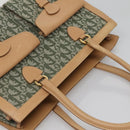 Christian Dior Trotter Canvas Hand Bag Khaki Gold Auth 123689-6