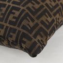 FENDI Zucca Canvas Hand Bag Brown Black Auth 123696V-16