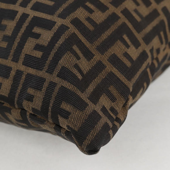 FENDI Zucca Canvas Hand Bag Brown Black Auth 123696V