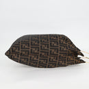 FENDI Zucca Canvas Hand Bag Brown Black Auth 123696V-4