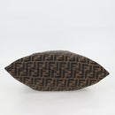 FENDI Zucca Canvas Hand Bag Brown Black Auth 123696V-5