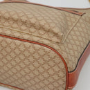 CELINE Macadam Canvas Shoulder Bag Beige Gold Auth 123708-9