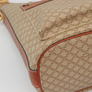 CELINE Macadam Canvas Shoulder Bag Beige Gold Auth 123708-14