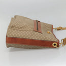 CELINE Macadam Canvas Shoulder Bag Beige Gold Auth 123708-4