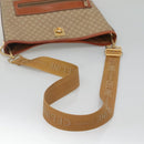 CELINE Macadam Canvas Shoulder Bag Beige Gold Auth 123708-7