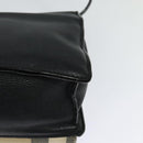 BURBERRY Nova Check Shoulder Bag Canvas Leather Beige Gold Auth 123713-17