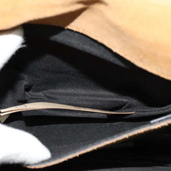 BURBERRY Nova Check Shoulder Bag Canvas Leather Beige Gold Auth 123713