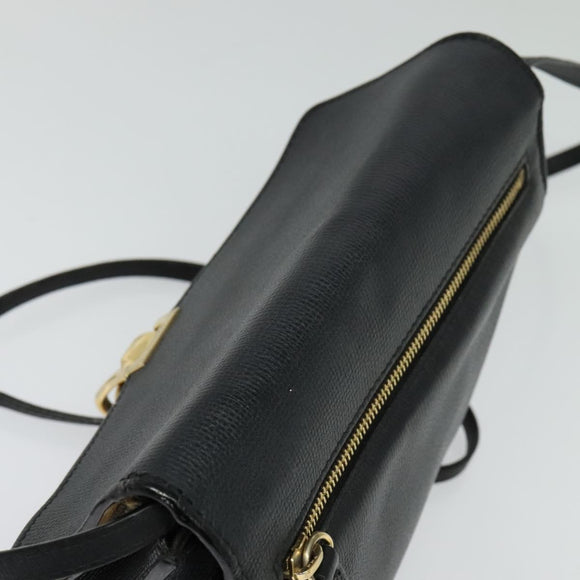 BURBERRY Nova Check Shoulder Bag Canvas Leather Beige Gold Auth 123713