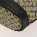 GUCCI GG Supreme Sherry Line Shoulder Bag PVC Navy Gold Red Auth 123716-15