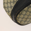 GUCCI GG Supreme Sherry Line Shoulder Bag PVC Navy Gold Red Auth 123716-16