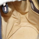 GUCCI GG Supreme Sherry Line Shoulder Bag PVC Navy Gold Red Auth 123716-11