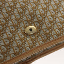 Christian Dior Trotter Canvas Chain Shoulder Bag Beige Gold Auth 123721-9