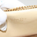 Christian Dior Trotter Canvas Chain Shoulder Bag Beige Gold Auth 123721-11