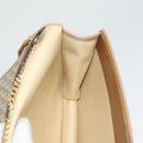 Christian Dior Trotter Canvas Chain Shoulder Bag Beige Gold Auth 123721-19