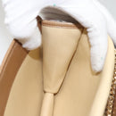 Christian Dior Trotter Canvas Chain Shoulder Bag Beige Gold Auth 123721-20