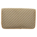 Christian Dior Trotter Canvas Chain Shoulder Bag Beige Gold Auth 123721-2