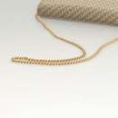 Christian Dior Trotter Canvas Chain Shoulder Bag Beige Gold Auth 123721-7