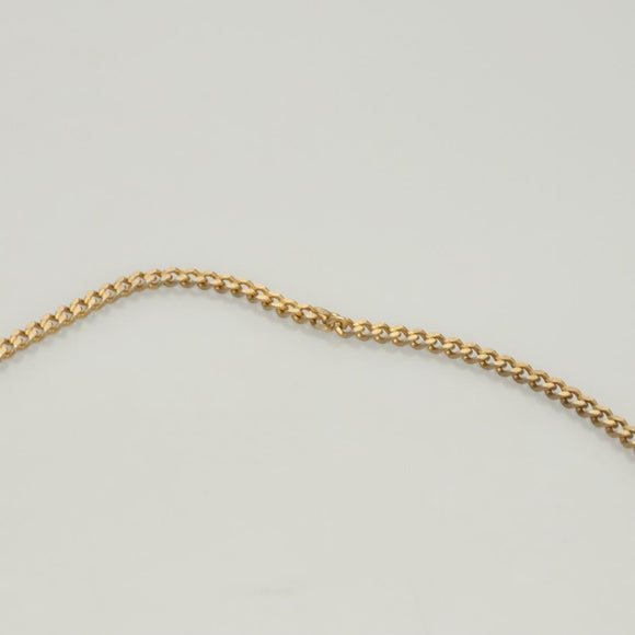 Christian Dior Trotter Canvas Chain Shoulder Bag Beige Gold Auth 123721