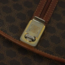 CELINE Macadam Canvas Shoulder Bag PVC Leather Brown Gold Auth 123725-17