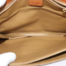 CELINE Macadam Canvas Shoulder Bag PVC Leather Brown Gold Auth 123725-11