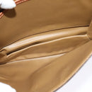 CELINE Macadam Canvas Shoulder Bag PVC Leather Brown Gold Auth 123725-21