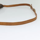 CELINE Macadam Canvas Shoulder Bag PVC Leather Brown Gold Auth 123725-7