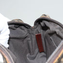 FENDI Zucca Canvas Zucchino Canvas Hand Bag 2way Brown Black beige Auth 123727-19