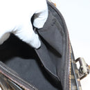 FENDI Zucca Canvas Zucchino Canvas Hand Bag 2way Brown Black beige Auth 123727-20