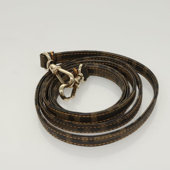 FENDI Zucca Canvas Zucchino Canvas Hand Bag 2way Brown Black beige Auth 123727