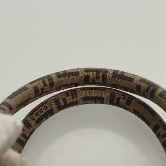 FENDI Zucca Canvas Zucchino Canvas Hand Bag 2way Brown Black beige Auth 123727