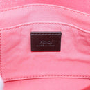 FENDI Shoulder Bag Leather Red Gold Auth 123730-13