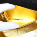 Salvatore Ferragamo Shoulder Bag Suede Gold Black Auth 123733-19