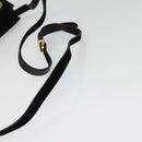 Salvatore Ferragamo Shoulder Bag Suede Gold Black Auth 123733-7