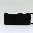 Salvatore Ferragamo Shoulder Bag Suede Gold Black Auth 123733-5