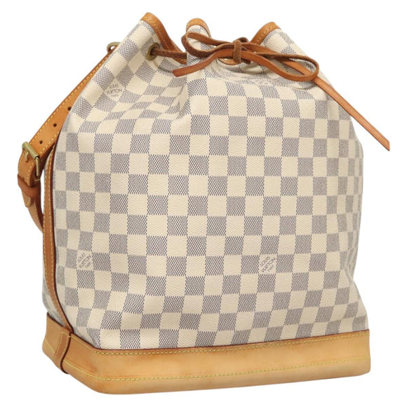 LOUIS VUITTON Damier Azur Noe Shoulder Bag N42222 LV Auth 123746