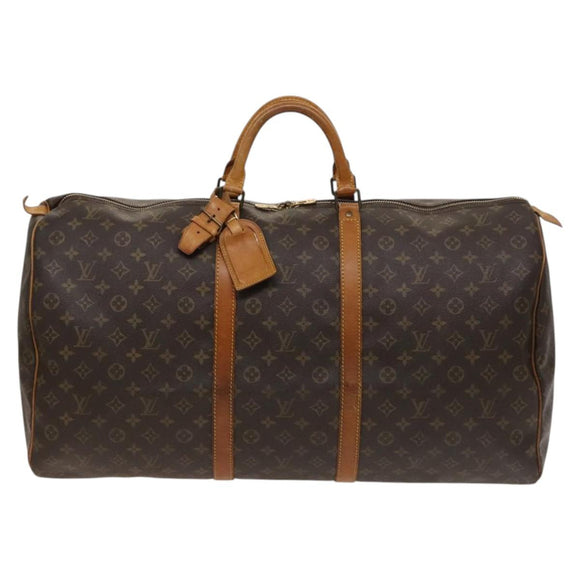 LOUIS VUITTON Monogram Keepall 60 Boston Bag M41422 LV Auth 123752