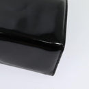 Salvatore Ferragamo Gancini Shoulder Bag Enamel Black Gold Auth 123760-16