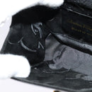 Salvatore Ferragamo Gancini Shoulder Bag Enamel Black Gold Auth 123760-19