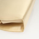 Salvatore Ferragamo Chain Shoulder Bag Satin Beige Gold Auth 123765-8