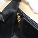 Salvatore Ferragamo Chain Shoulder Bag Satin Beige Gold Auth 123765-20