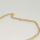 Salvatore Ferragamo Chain Shoulder Bag Satin Beige Gold Auth 123765-14