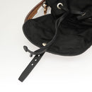 PRADA Shoulder Bag Nylon Black Gold Auth 123769-20