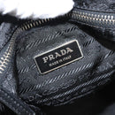 PRADA Shoulder Bag Nylon Black Gold Auth 123769-23
