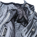 PRADA Shoulder Bag Nylon Black Gold Auth 123769-24