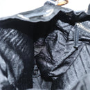 PRADA Shoulder Bag Nylon Black Gold Auth 123769-25