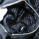 PRADA Shoulder Bag Nylon Black Gold Auth 123769-28