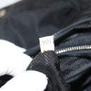PRADA Shoulder Bag Nylon Black Gold Auth 123769-12